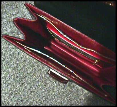 Stylish Vintage Black Leather Purse with BAKELITE Clasp - Made in Canada, Red Leather Interior RARE Stylish Vintage Black Leather Purse with BAKELITE Clasp - Made in Canada, Red Leather Interior RARE