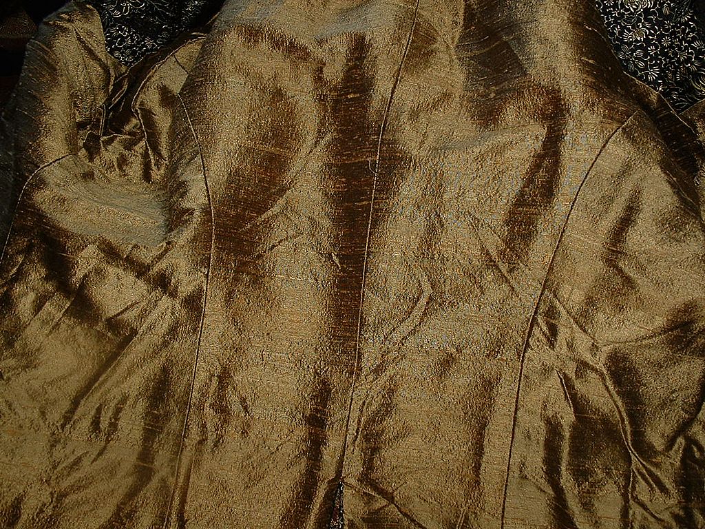 1960's Gold & Black Oriental Silk Jacket sz 16 1960's Gold & Black Oriental Silk Jacket sz 16