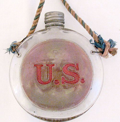 Very Rare Antique Glass Whiskey Flask Army Late 1890s E Packham Junior & Company Manufactures Very Rare Antique Glass Whiskey Flask Army Late 1890s E Packham Junior & Company Manufactures