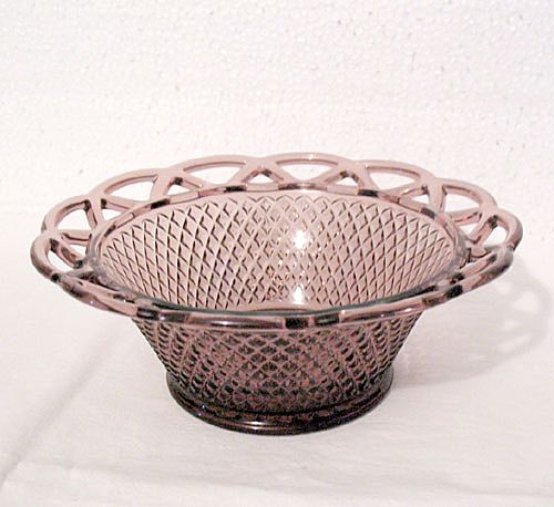 10% Off~Vintage Collectible 7 ¼ " Burgundy Glass Fruit Bowl by Imperial Glass Co in The Laced Edge Pattern from 1950-60s Mint 10% Off~Vintage Collectible 7 ¼ " Burgundy Glass Fruit Bowl by Imperial Glass Co in The Laced Edge Pattern from 1950-60s Mint