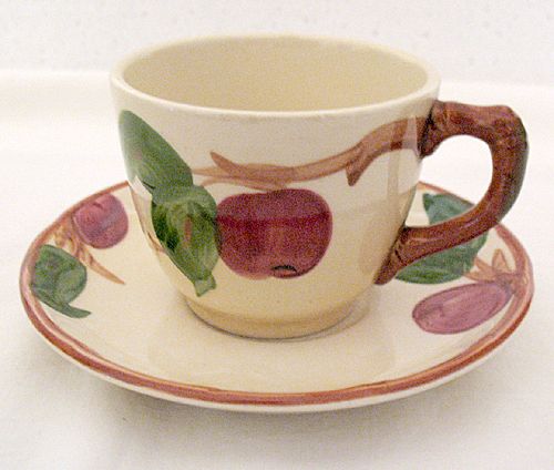 10% OFF Vintage Collectible Cup & Saucer Set by Gladding McBean & Co. In The Franciscan classic Apple Pattern 1940s 10% OFF Vintage Collectible Cup & Saucer Set by Gladding McBean & Co. In The Franciscan classic Apple Pattern 1940s