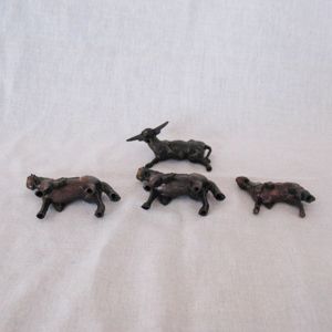 Vintage Collectible Miniature Metal Horses & Steer Figurine 1950-60s Vintage Collectible Miniature Metal Horses & Steer Figurine 1950-60s