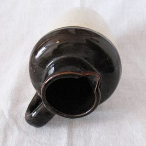 Vintage Salt Glazed Stoneware 6 Inch Pitcher 1940-50s Excellent Condition Vintage Salt Glazed Stoneware 6 Inch Pitcher 1940-50s Excellent Condition