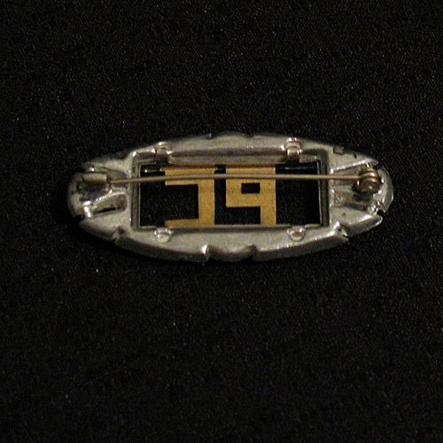 Stunning Art Deco Paste Rhinestone Signet Brooch~PC Stunning Art Deco Paste Rhinestone Signet Brooch~PC