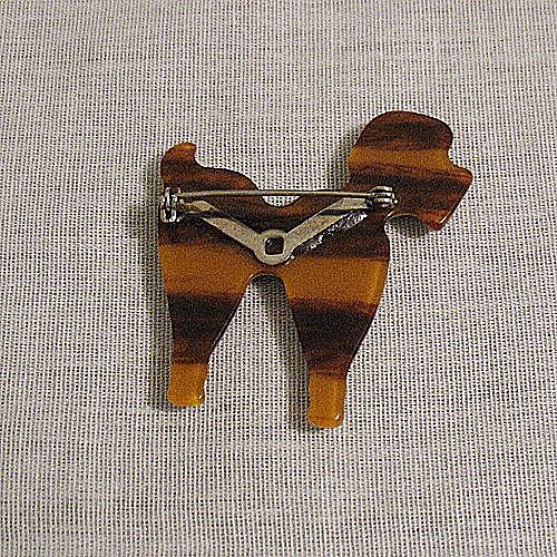 Vintage Brooch Laminated Cellulose Acetate Silhouette French Poodle Vintage Brooch Laminated Cellulose Acetate Silhouette French Poodle