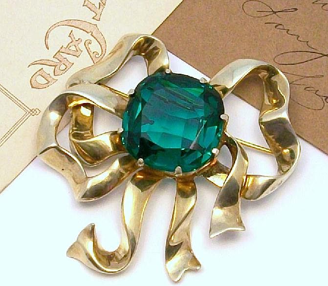 Spectacular EISENBERG 1940's Bow Pin - Huge! Spectacular EISENBERG 1940's Bow Pin - Huge!