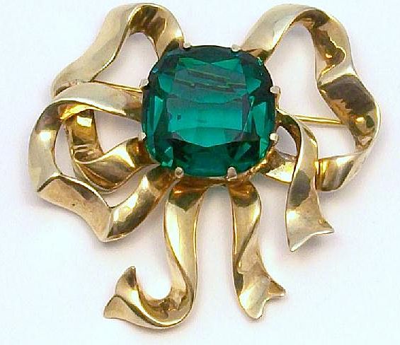 Spectacular EISENBERG 1940's Bow Pin - Huge! Spectacular EISENBERG 1940's Bow Pin - Huge!