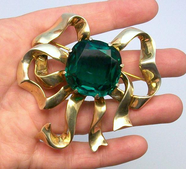 Spectacular EISENBERG 1940's Bow Pin - Huge! Spectacular EISENBERG 1940's Bow Pin - Huge!