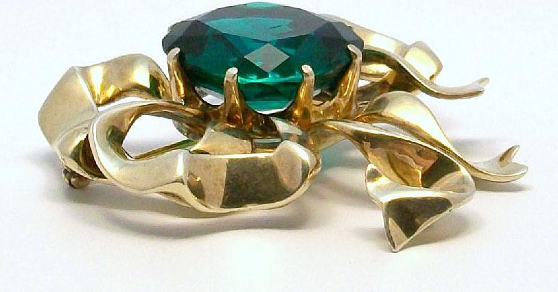 Spectacular EISENBERG 1940's Bow Pin - Huge! Spectacular EISENBERG 1940's Bow Pin - Huge!