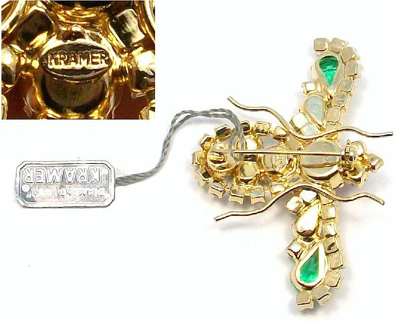 KRAMER Rhinestone Bee Insect Bug Pin with original Hang Tag!! KRAMER Rhinestone Bee Insect Bug Pin with original Hang Tag!!