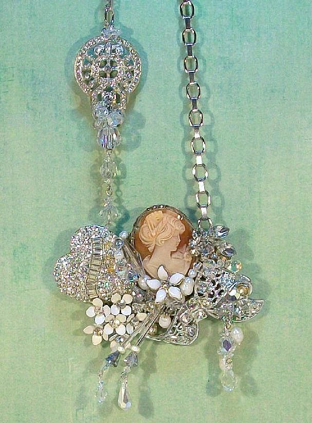CAITLIN - Cameo Collage Statement Necklace by Temptations CAITLIN - Cameo Collage Statement Necklace by Temptations