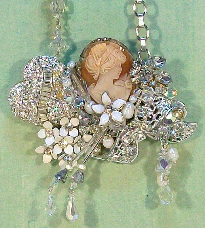 CAITLIN - Cameo Collage Statement Necklace by Temptations CAITLIN - Cameo Collage Statement Necklace by Temptations