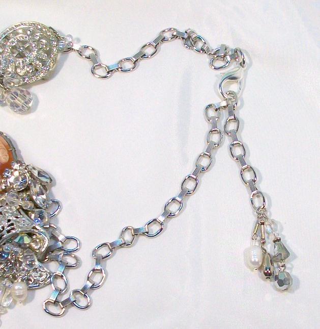 CAITLIN - Cameo Collage Statement Necklace by Temptations CAITLIN - Cameo Collage Statement Necklace by Temptations