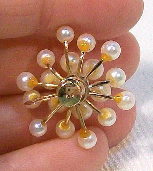 Estate14kt Yellow Gold PEARL Earrings - Tokyo Endo Estate14kt Yellow Gold PEARL Earrings - Tokyo Endo