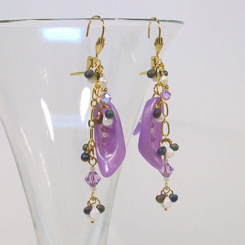 PURPLE SHOES...... Pierced Earrings for fun PURPLE SHOES...... Pierced Earrings for fun