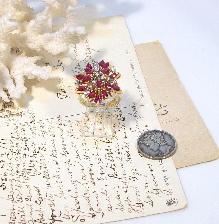 14kt Yellow Gold Ruby Ring with Diamond Accents...Written Appraisal of $5000! 14kt Yellow Gold Ruby Ring with Diamond Accents...Written Appraisal of $5000!