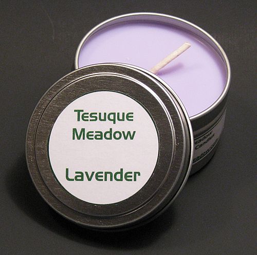 Lavender-scented pure soy wax candle. Lavender-scented pure soy wax candle.