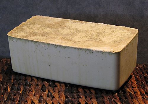 A four-pound loaf of White Sage-scented pure glycerin soap. A four-pound loaf of White Sage-scented pure glycerin soap.