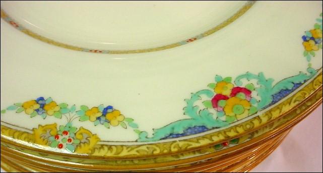 11 Royal Doulton The Roxbury Plates Raised Enamel Work 11 Royal Doulton The Roxbury Plates Raised Enamel Work
