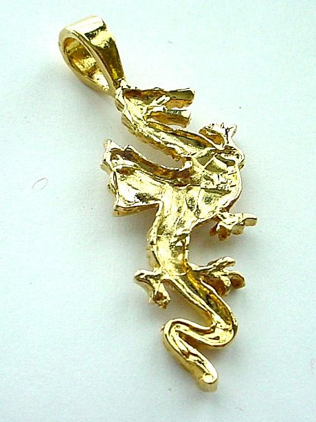 Gold Plated Silver Dragon Pendant Gold Plated Silver Dragon Pendant
