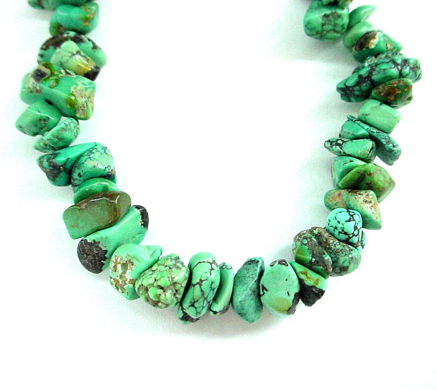 16 1/2" Turquoise Nugget Necklace 16 1/2" Turquoise Nugget Necklace