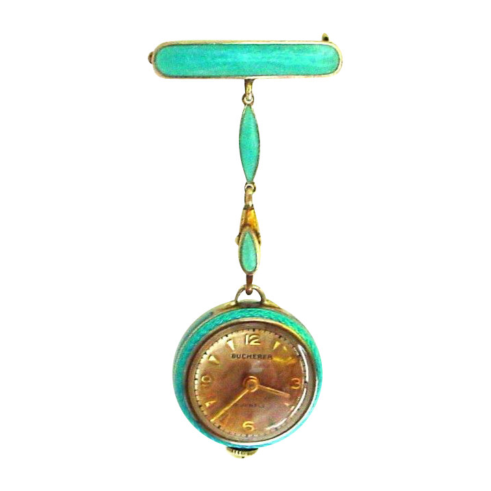 Amazing Bucherer Enamel Gilt Silver Pendant Watch plus Extras in Original Box!! Chain and Pin Amazing Bucherer Enamel Gilt Silver Pendant Watch plus Extras in Original Box!! Chain and Pin