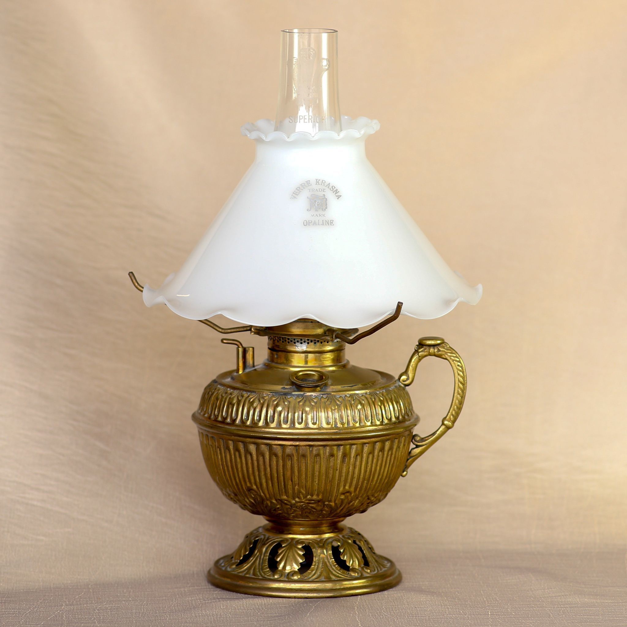 Circa 1880 Miniature Bradley Hubbard Finger Oil Lamp from thevault on