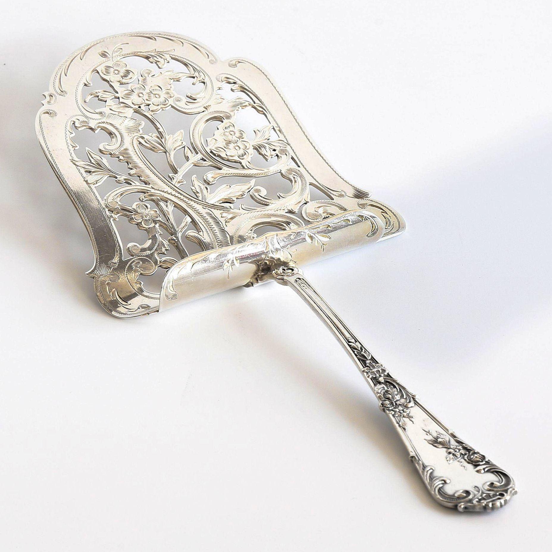 Vintage 800 Silver Austrian Ornate Asparagus Server Vintage 800 Silver Austrian Ornate Asparagus Server