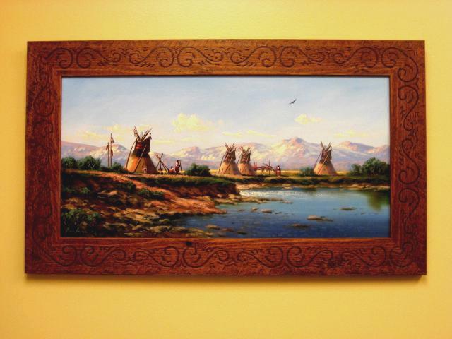 Original Native American Oil Painting by Heinie Hartwig Original Native American Oil Painting by Heinie Hartwig