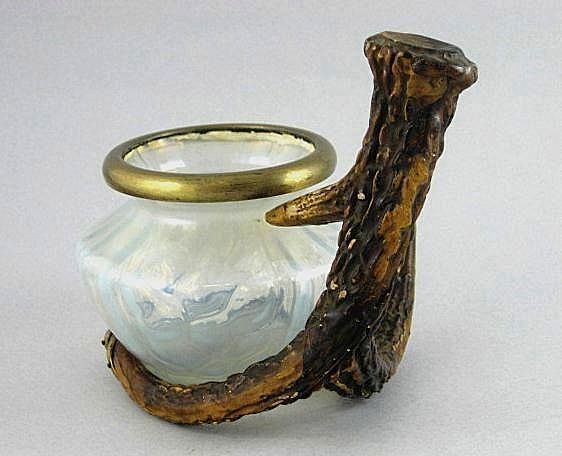 Art Nouveau Jegendstil Loetz Bowl In Horn Frame Art Nouveau Jegendstil Loetz Bowl In Horn Frame