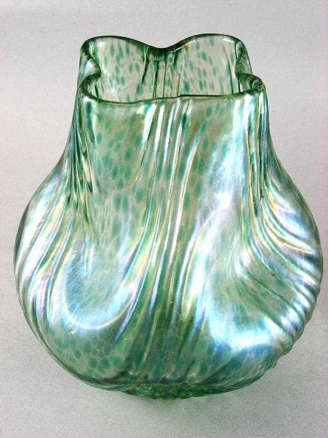 Loetz Oceanik Circa 1902 Vase - Rare Shape Loetz Oceanik Circa 1902 Vase - Rare Shape