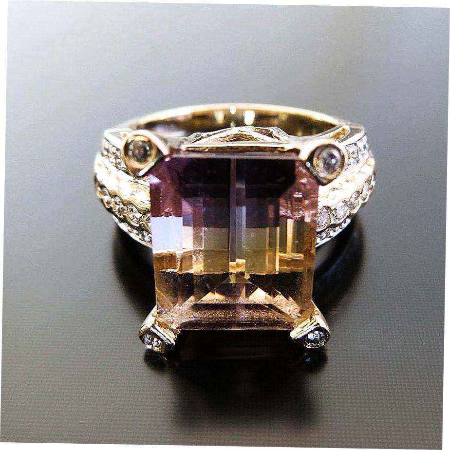 Lady's 14K Ametrine and Diamond Ring Lady's 14K Ametrine and Diamond Ring