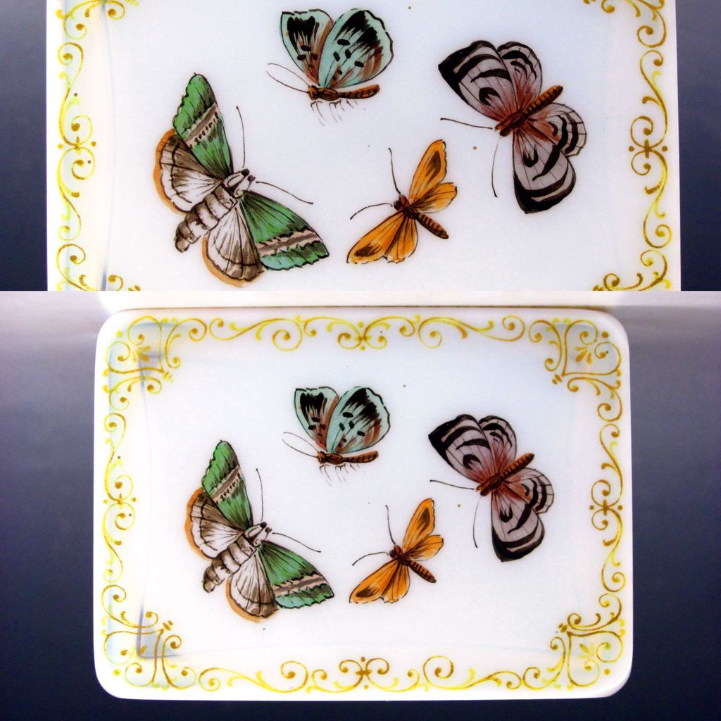 French Bulle de Savon Opaline Glass Enamel Gilt Bronze Jewelry Casket