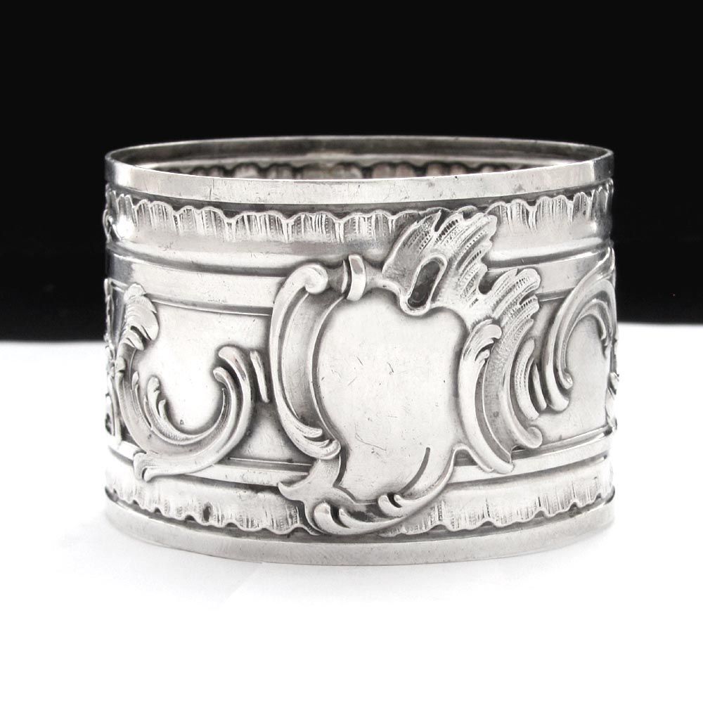 Details about ANTIQUE FRENCH STERLING SILVER NAPKIN RING ORNATE ...