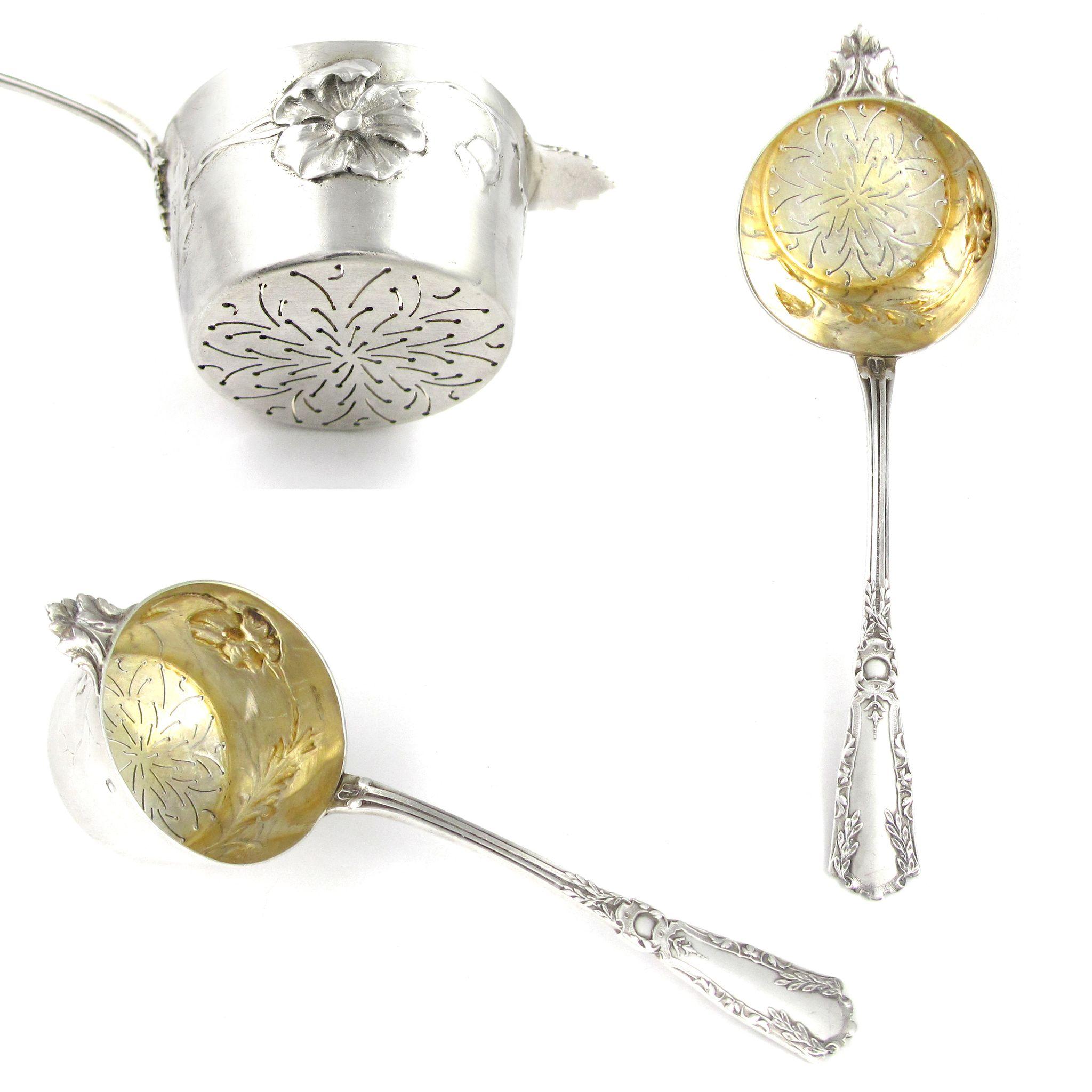 Antique French Art Nouveau Sterling Silver .950 Tea Strainer eBay