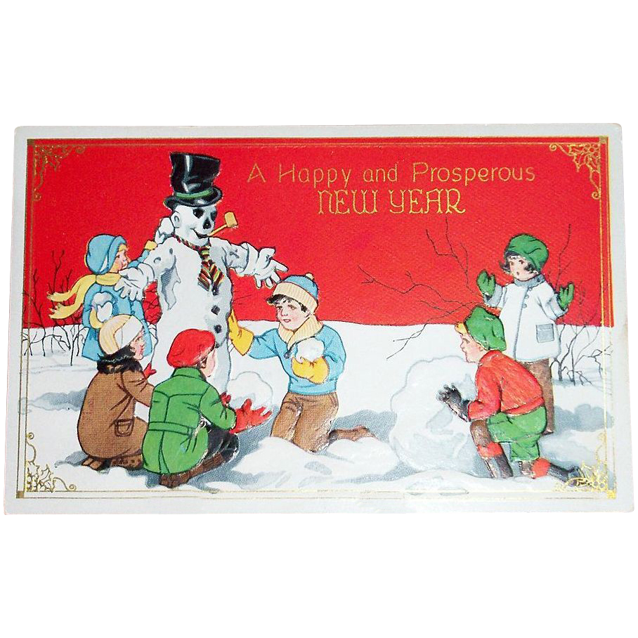 A Happy And Prosperous new Year Postcard - Marked A Happy And Prosperous new Year Postcard - Marked