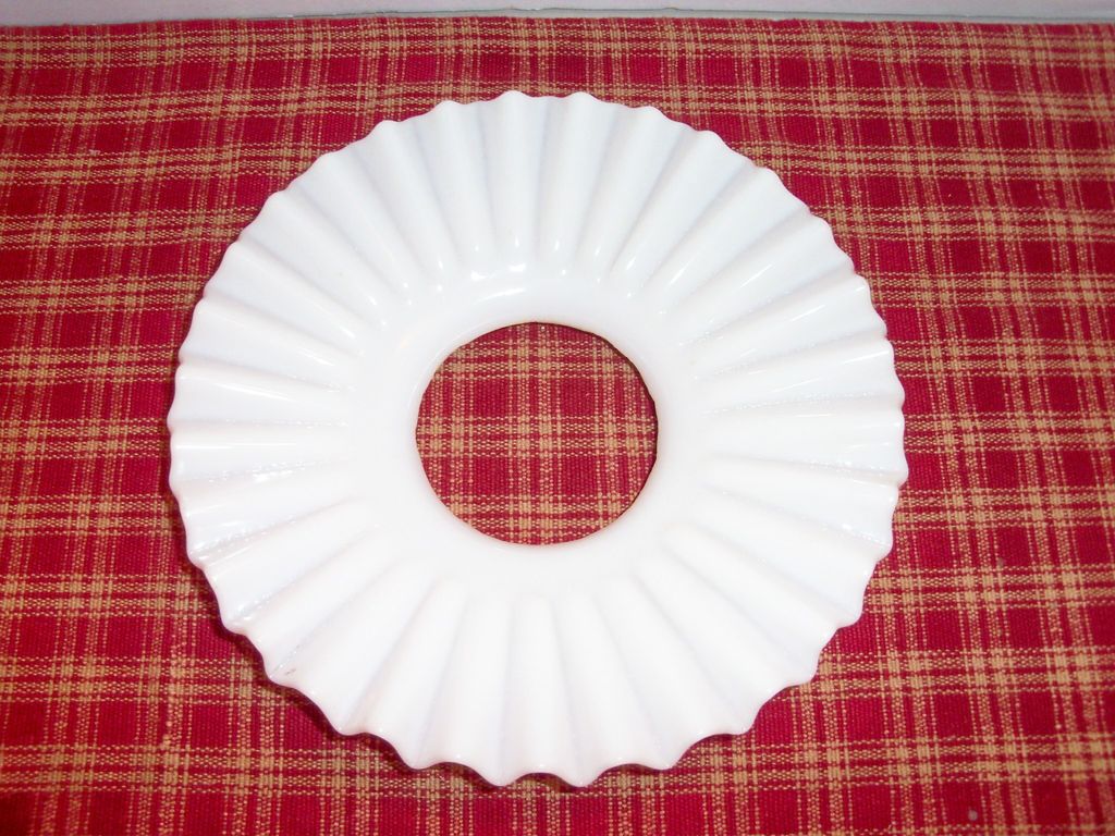 White Milk Glass Hurricane Lamp Smoke Deflector White Milk Glass Hurricane Lamp Smoke Deflector