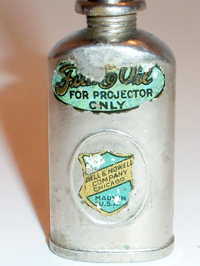 Vintage Bell & Howell Tiny Metal Projector Oil Can - Marked Vintage Bell & Howell Tiny Metal Projector Oil Can - Marked