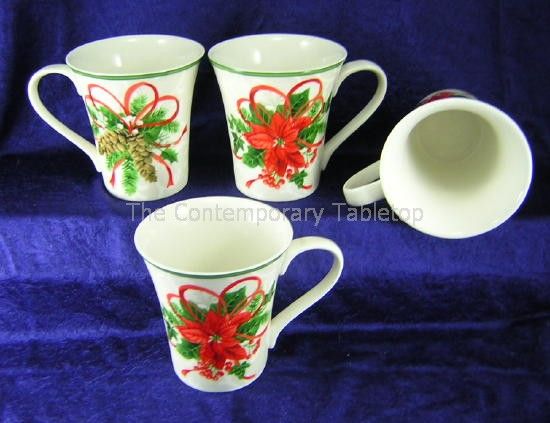 222 Fifth China Holiday Festivities Set of 4 Mugs NEW! 222 Fifth China Holiday Festivities Set of 4 Mugs NEW!