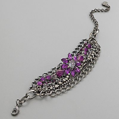 Glittering Amethyst Accent Bracelet :  amethyst womens fashion jewelry bracelets