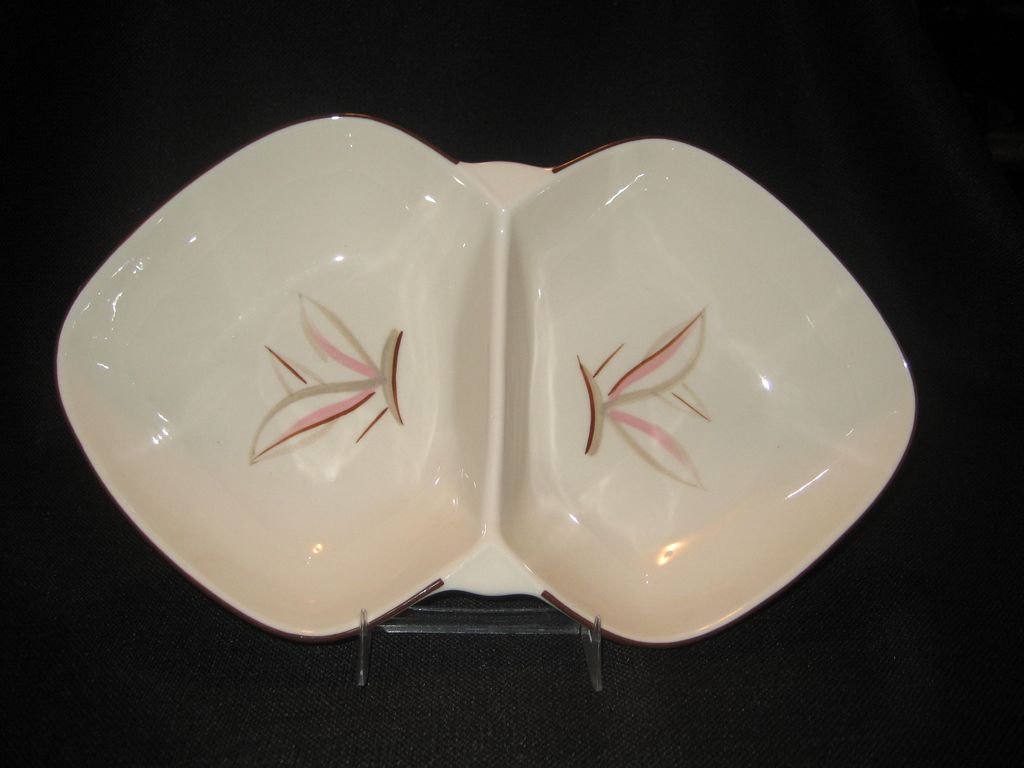 Winfield China Oval Divided Bowl - Dragon Flower Winfield China Oval Divided Bowl - Dragon Flower