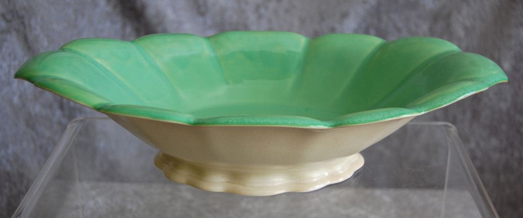 Cowan Pottery Bowl #741-A, Ca. 1930, April Green/Ivory Cowan Pottery Bowl #741-A, Ca. 1930, April Green/Ivory