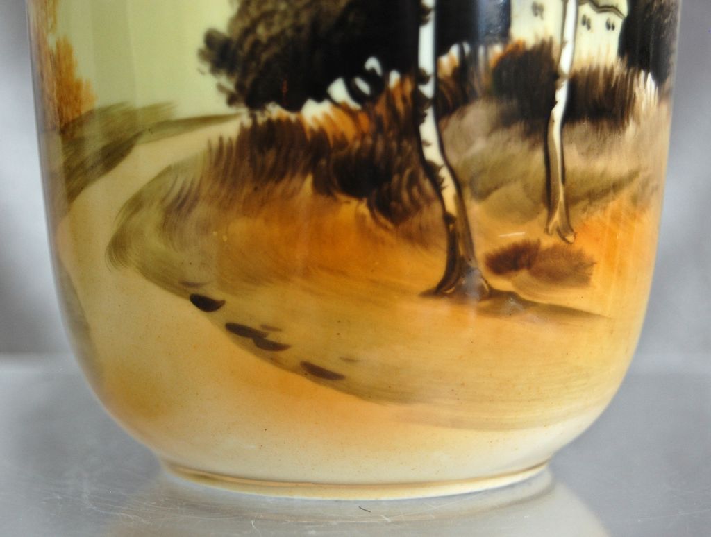 Noritake Nippon Xanthic Hand Painted Scenic Vase Noritake Nippon Xanthic Hand Painted Scenic Vase