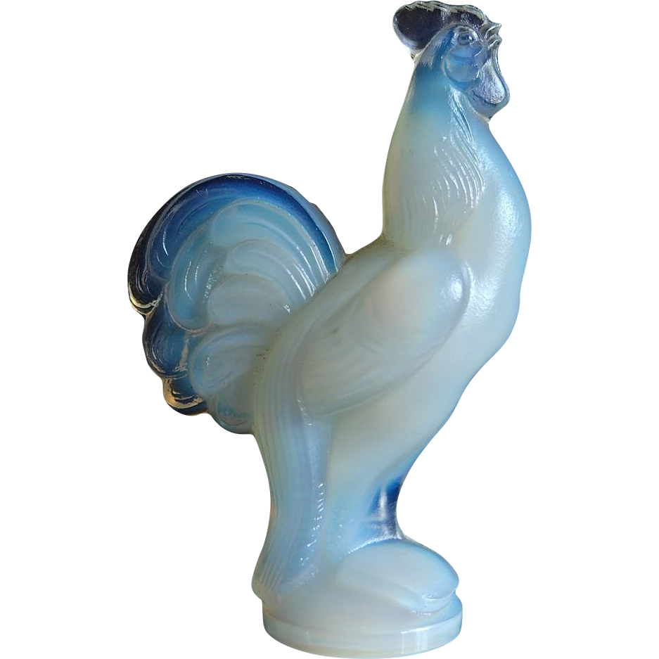 Sabino Rooster Figurine, Opalescent Crystal, Free Shipping! Sabino Rooster Figurine, Opalescent Crystal, Free Shipping!