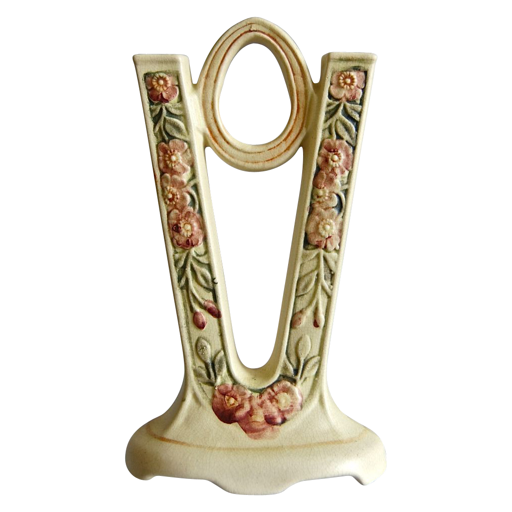 Weller Pottery Roma Double Bud Vase, Ca. 1925 Weller Pottery Roma Double Bud Vase, Ca. 1925