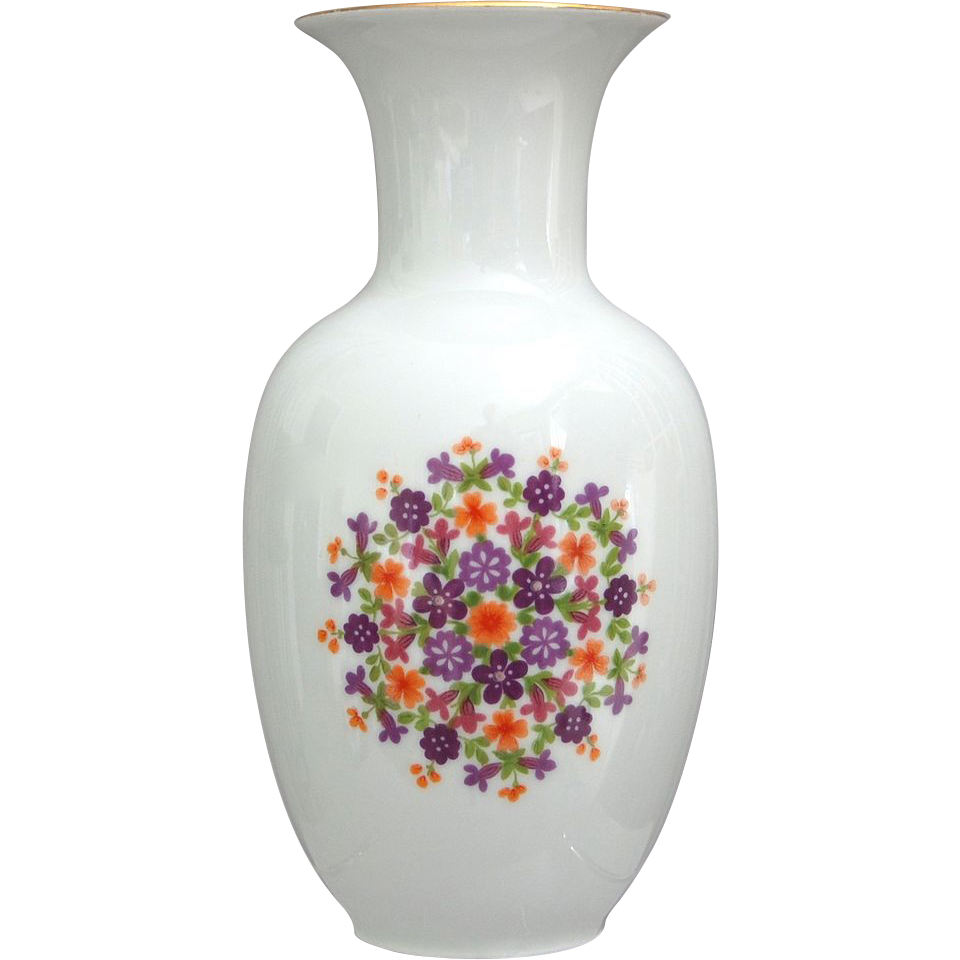 Royal KPM Bavaria Porcelain Floral Vase Royal KPM Bavaria Porcelain Floral Vase
