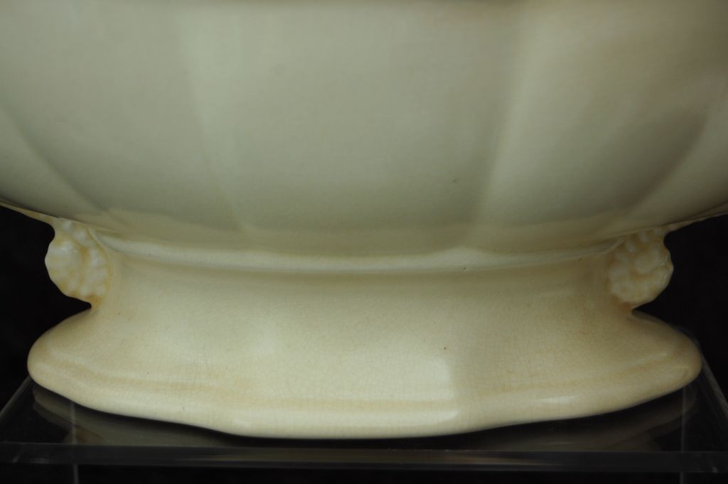 Gorgeous Cowan Pottery Seahorse Console Bowl c 1926, Ivory/Pink Gorgeous Cowan Pottery Seahorse Console Bowl c 1926, Ivory/Pink