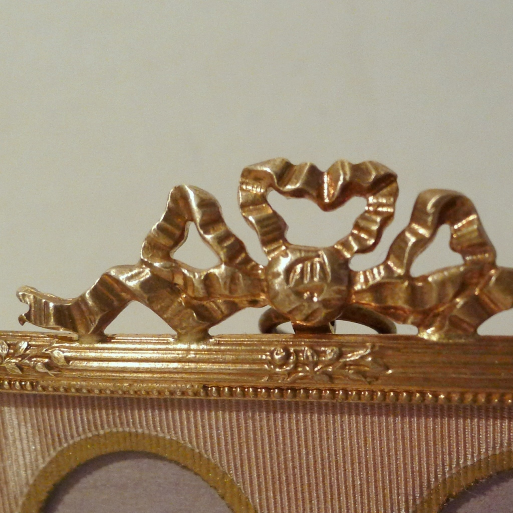 Gold-Plated French HORIZONTAL Mini Picture Frame 1890s Gold-Plated French HORIZONTAL Mini Picture Frame 1890s