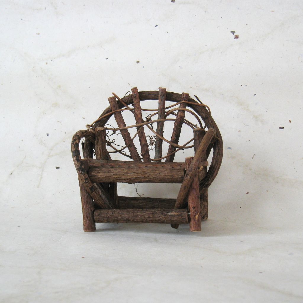 Willow Bench, Miniature Garden, Terrarium, Dollhouse Willow Bench, Miniature Garden, Terrarium, Dollhouse