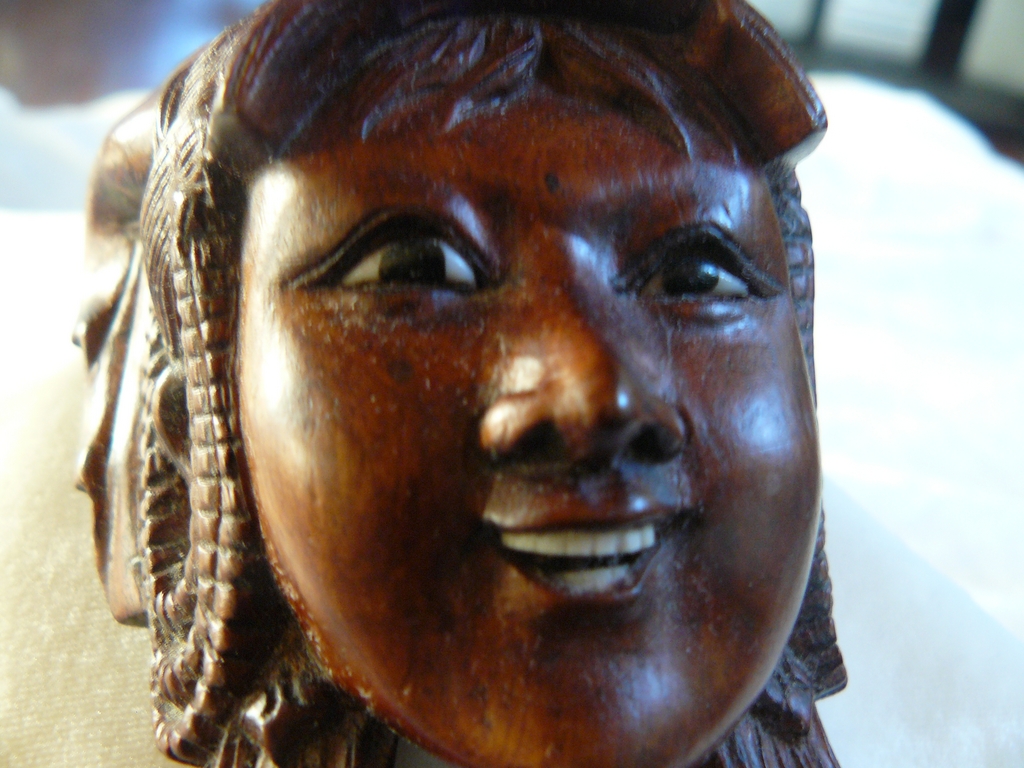 Arts and crafts Hand carved Wooden Scandinavian girl